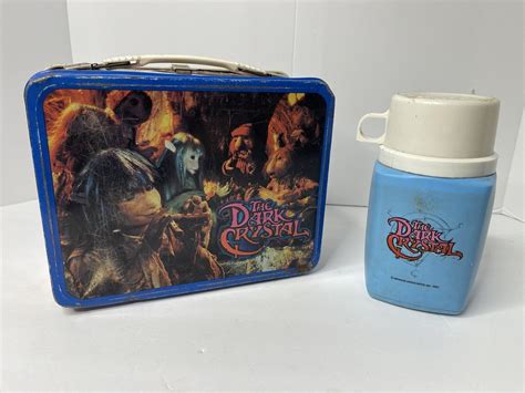 dark crystal metal lunch box|VINTAGE 1982 The Dark Crystal Metal Lunch Box With Thermos .